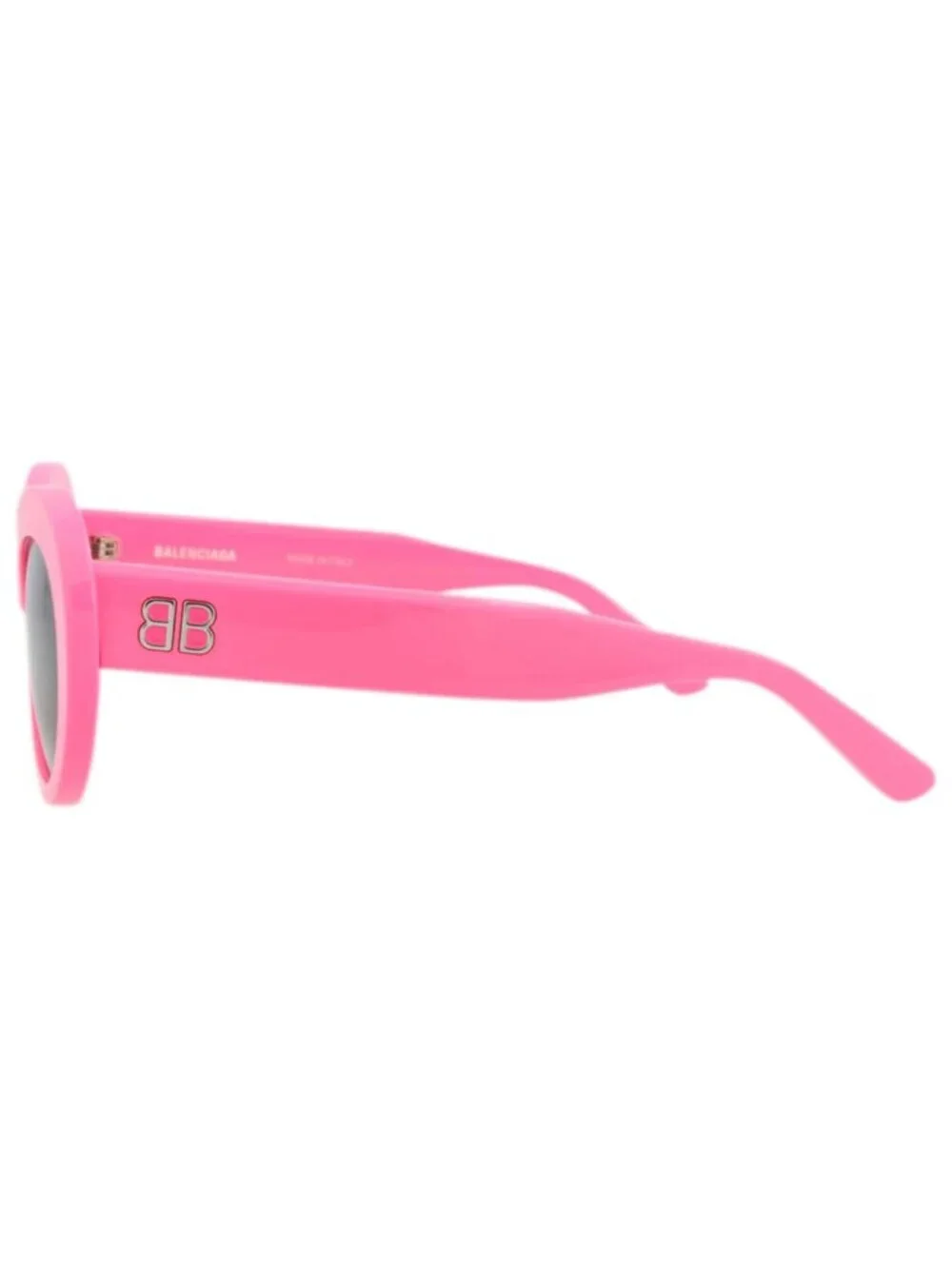 New Balenciaga Women's Sunglasses Round Oval Recycled Acetate Frame Pink Pink